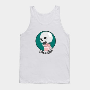 Spooky Calcium Milk Skeleton Halloween Tank Top